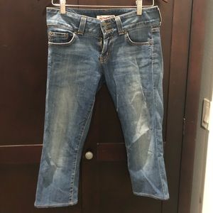 Red Engine Capri Jeans